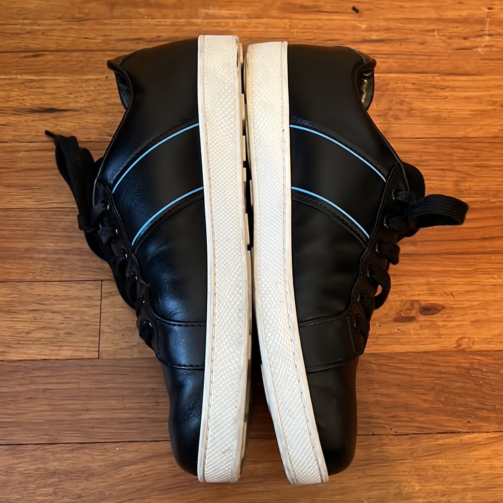 Prada Milano Black Leather Women’s Sneaker 39.5 - Picture 3 of 9